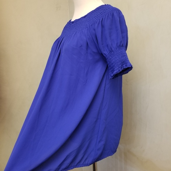 Octavia royal blue short sleeve maternity top women's size XS (V18) - Picture 4 of 6